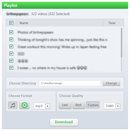Instagram user downloader